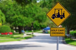 Golf Cart Crossing sign