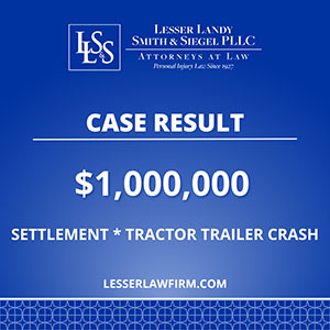 Case result - tractor trailer crash - 1,000,000