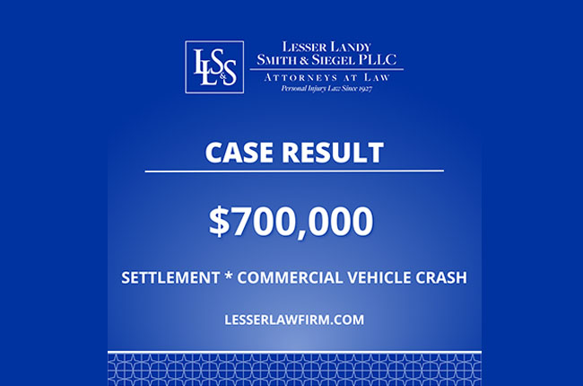 commercial car accident case result graphic $700K