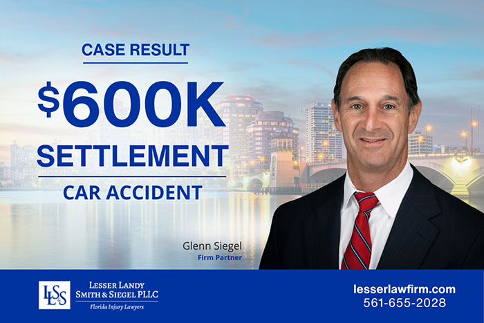 car accident settlement case result 600k Glenn Siegel