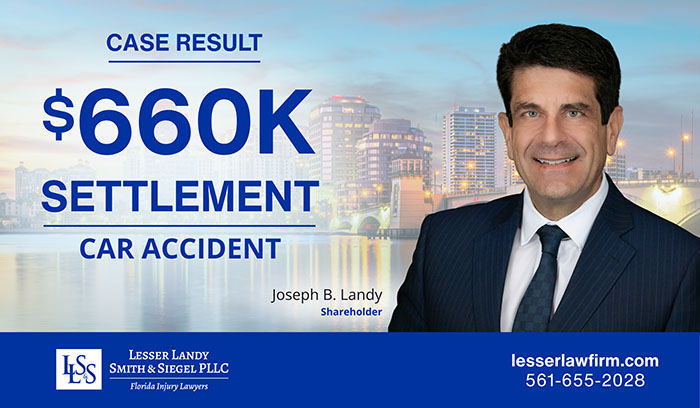 Joe Landy car accident settlement 660K banner