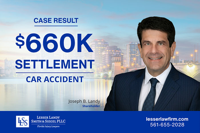 Joe Landy car accident settlement 660K banner
