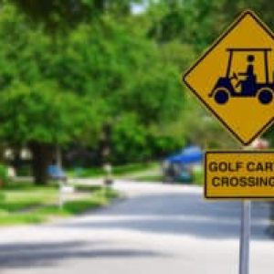 Golf Cart Crossing sign