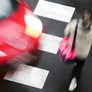 crosswalk of street city with people