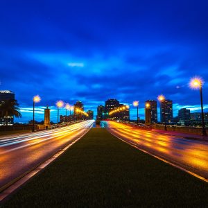 Night photography on West Palm Beach Florida