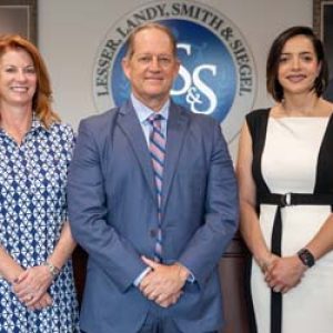 Catastrophic Medical Malpractice Team: Attorney Mike Baxter, Nurse Paralegal Eileen Bajak and Paralegal Deysy Garcia.